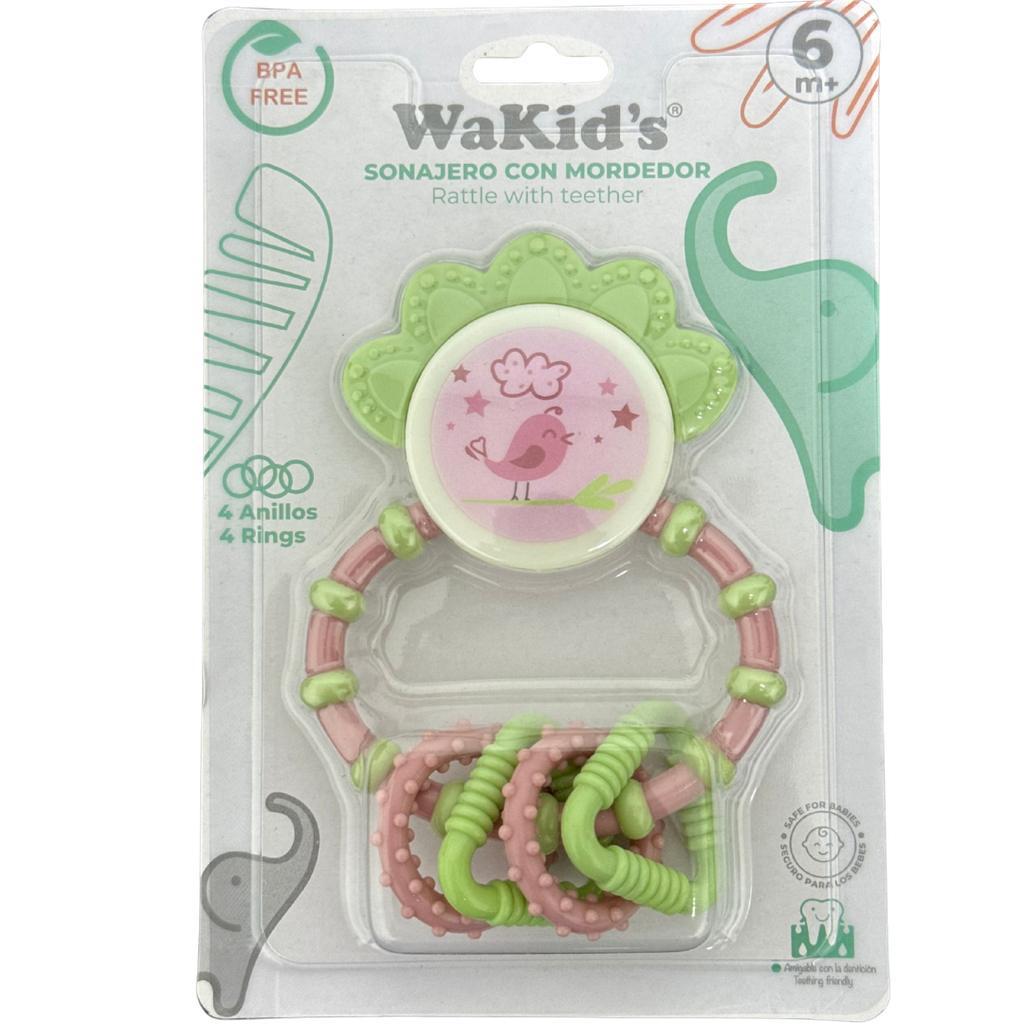 ACC Sonajero con Mordedor 6m+ A77765 Pajaro Palo de Rosa