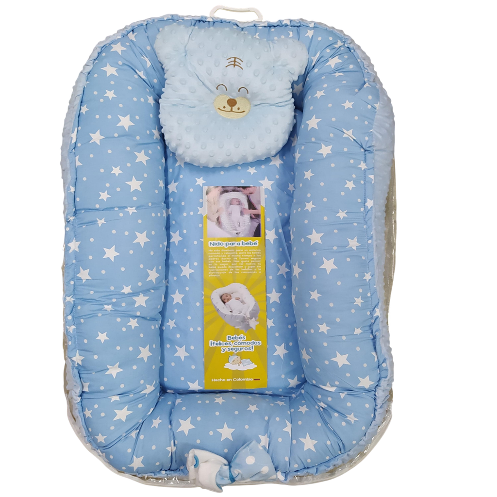 ACC MC Nido Para Bebe Estampados Surtidos Azul 75x60cm