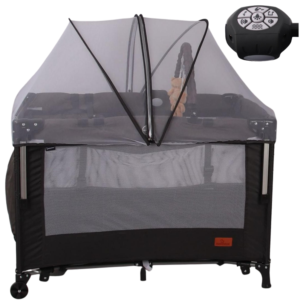 ACC Corral Colecho Mecedora Musical MONZA3 Gris 102x73x70cm