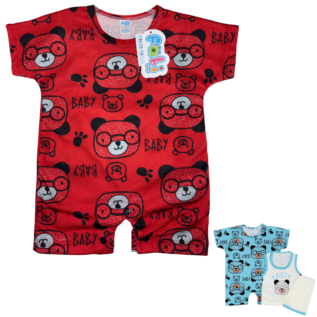 R0459 Conjunto x3 Piezas Eco Rojo Talla: Unica 