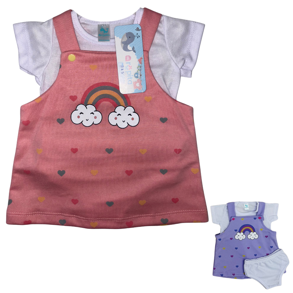 R745 Jardinera Arcoiris x3 Piezas Salmon/Blanco