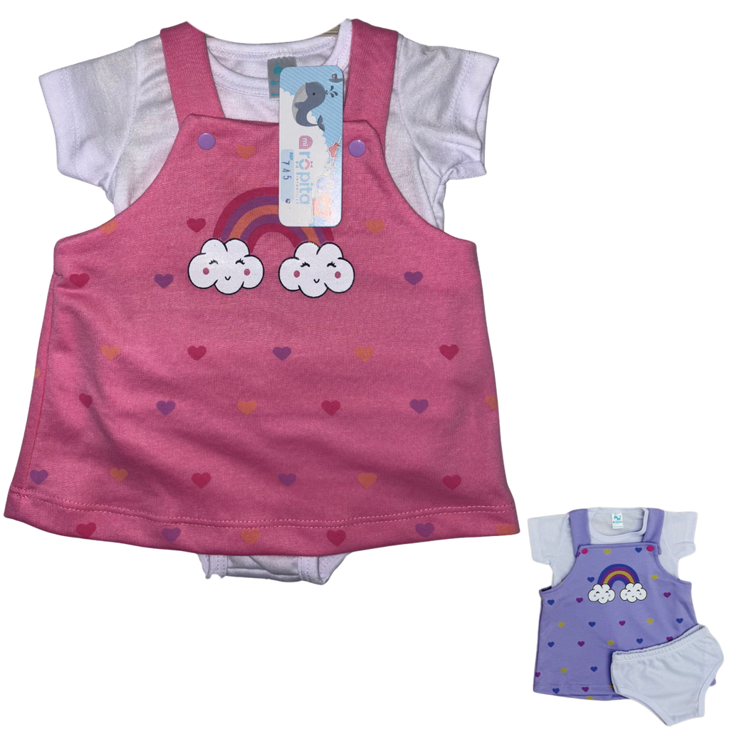 R745 Jardinera Arcoiris x3 Piezas Fucsia/Blanco