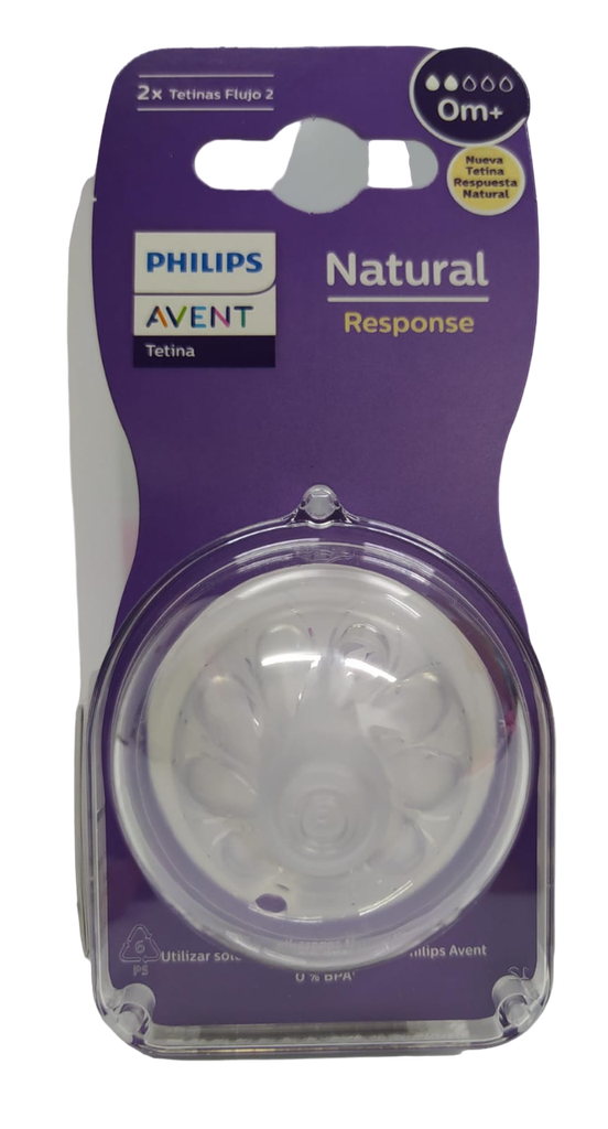 ACC Chupo Repuesto AVENT 0+ PHILIPS x2 Unidades Flujo #2