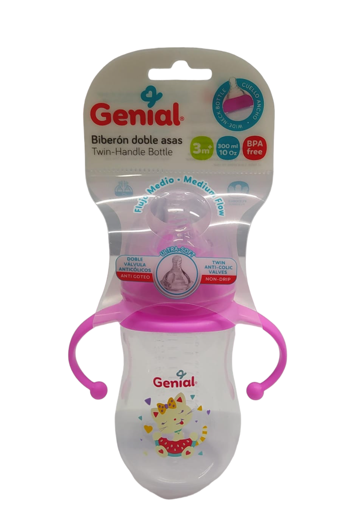 ACC Tetero 10onz GNBX8208C162 Rosado Gata