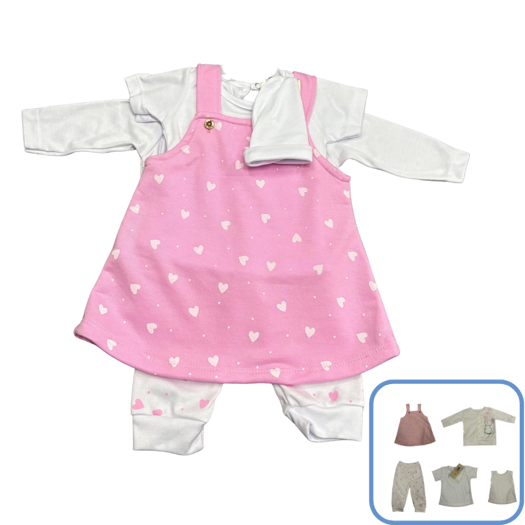 R12185 Primer Dia Conejita x6 Piezas Fuscia Talla:Unica