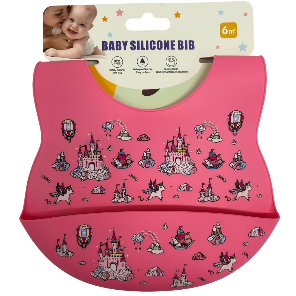 ACC Babero de silicona YSN160 Rosado