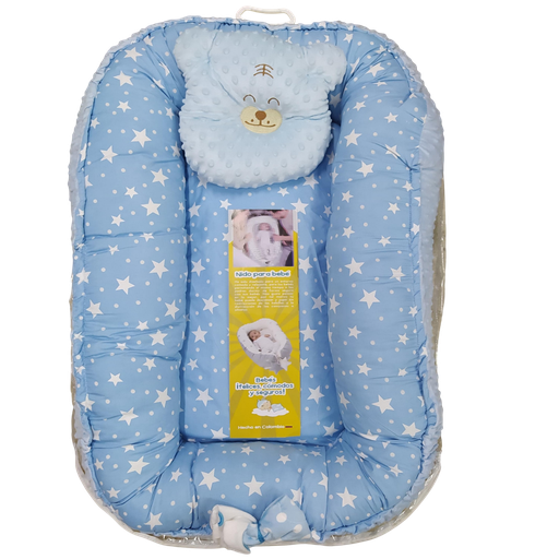 [4013] ACC MC Nido Para Bebe Estampados Surtidos Azul 75x60cm