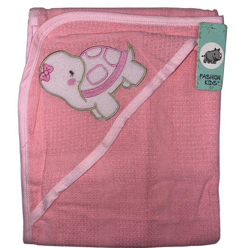 [4169] ACC Cobija de Hilo Bordada 90*70cm 4081 Tortuga Rosada