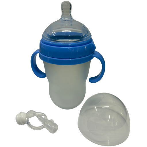 [4457] ACC Tetero de Silicona Valvula Antireflujo 2374 8onz Con Asas Azul