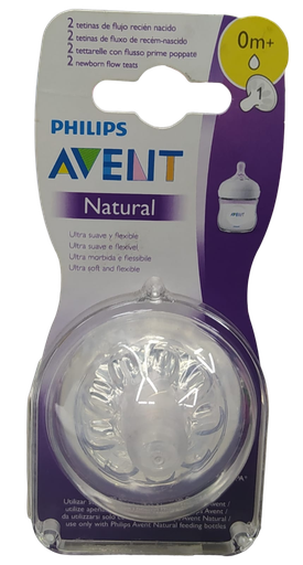 [1002] ACC Chupo Repuesto AVENT 0+ Amarillo x2 Unidades