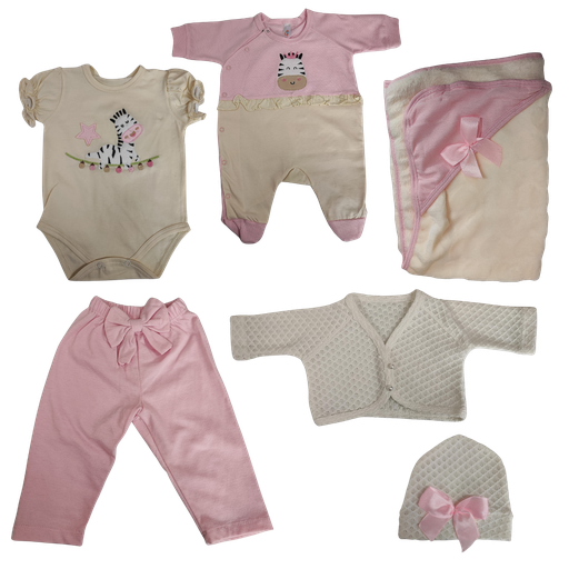 [3518] R7062 Primer Día Zebra (Línea Premium) Rosado Camel Talla:Única