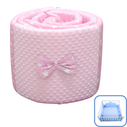 [3692] ACC 1035 Protector Cuna Nube 2 Lados(120x33x3cm) y 2 Lados(100x33x3cm) Niña