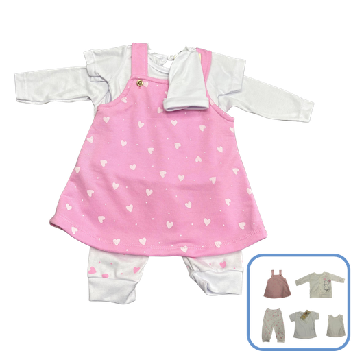 [3591] R12185 Primer Dia Conejita x6 Piezas Fuscia Talla:Unica