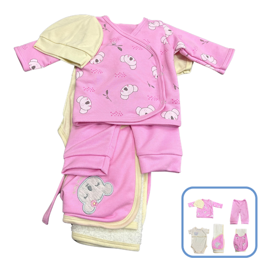 [3597] R12177 Primer Dia Koala x6 Piezas Fuscia Talla:Unica