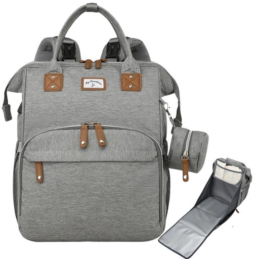 [3733] ACC Pañalera con Cambiador Y Monedero  AN110 Gris