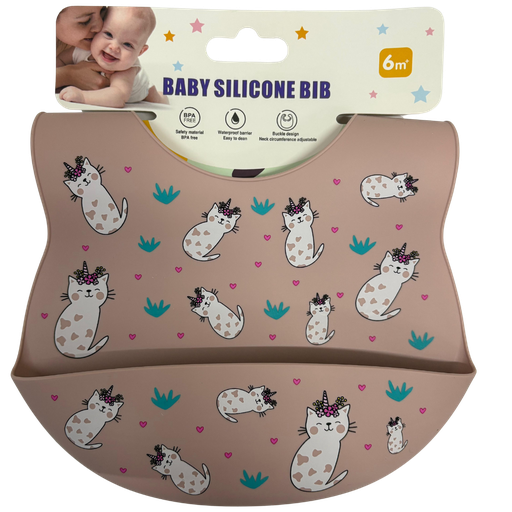 [3761] ACC Babero de silicona YSN160 Palo de Rosa