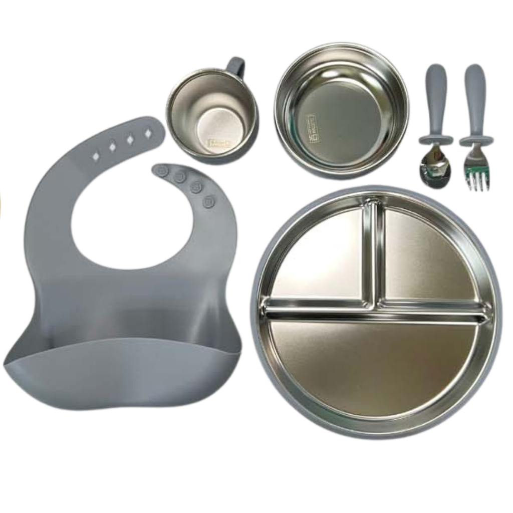 ACC Set de Alimentación de Acero Inoxidable/Silicon BXGTZ Gris