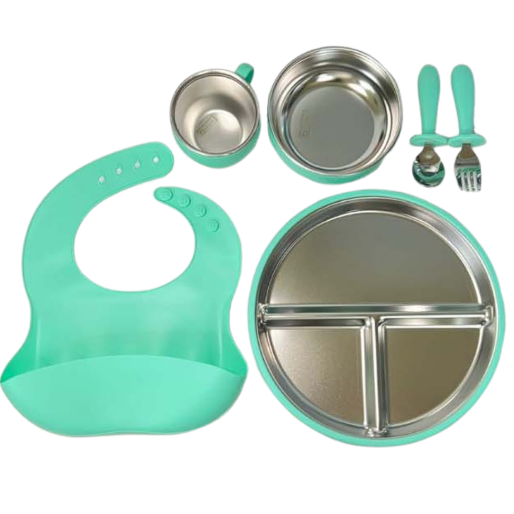 ACC Set de Alimentación de Acero Inoxidable/Silicon BXGTZ Aguamarina