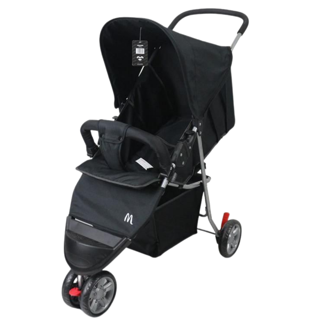 ACC Coche Paseador 3 Llantas LIFE4 Negro