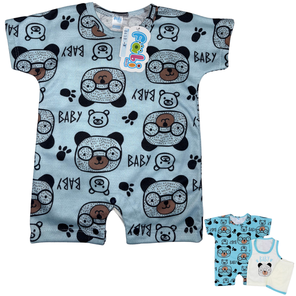 R0459 Conjunto x3 Piezas Eco Azul Talla: Unica 