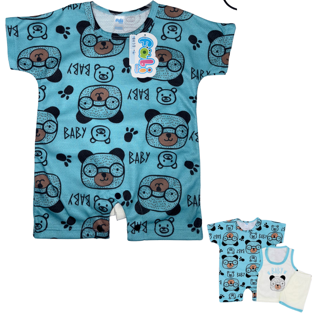 R0459 Conjunto x3 Piezas Eco Aguamarina Talla: Unica 