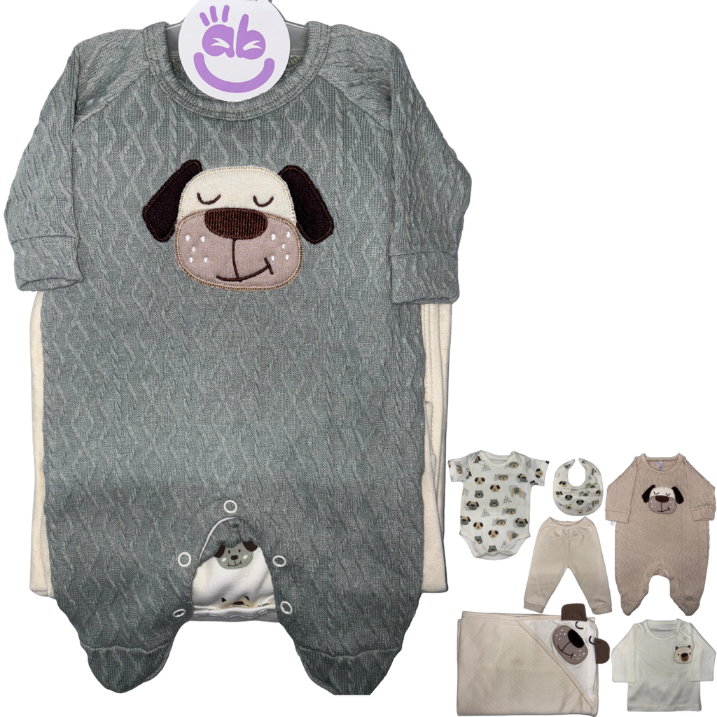 [4257] R7083 Primer Día Perrito (Línea Premium) Gris Talla: Única