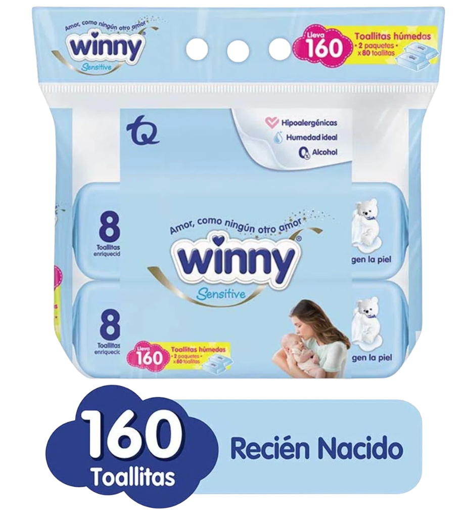 Humedos Winny Sensitive Recien Nacido *160 (80+80)