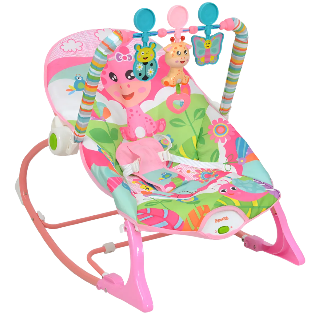 ACC Silla Mecedora Vibradora Musical Rosada 68147 Jirafa Bebe