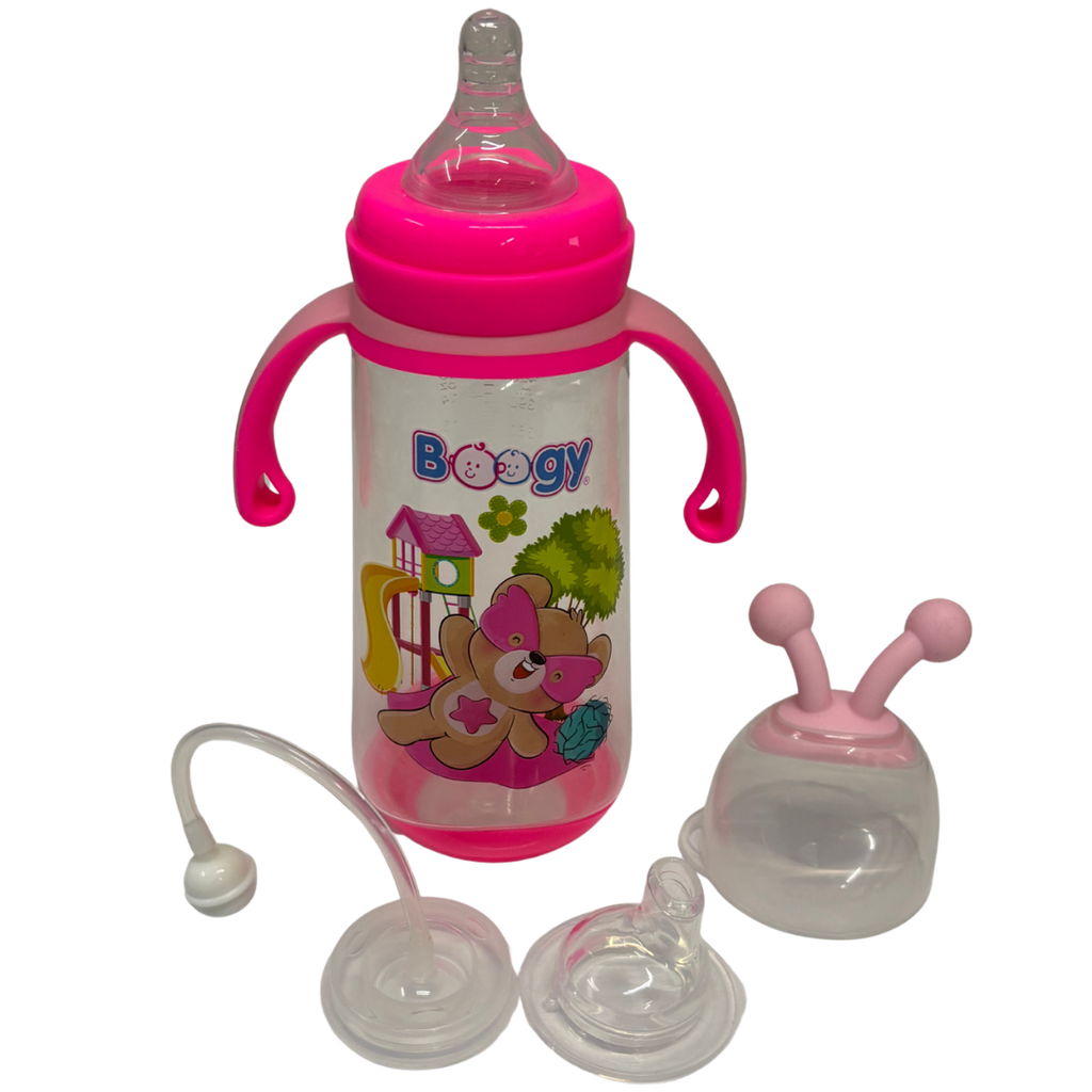 ACC Tetero 21436 15onz Valvula Anticolico Oso Rosado