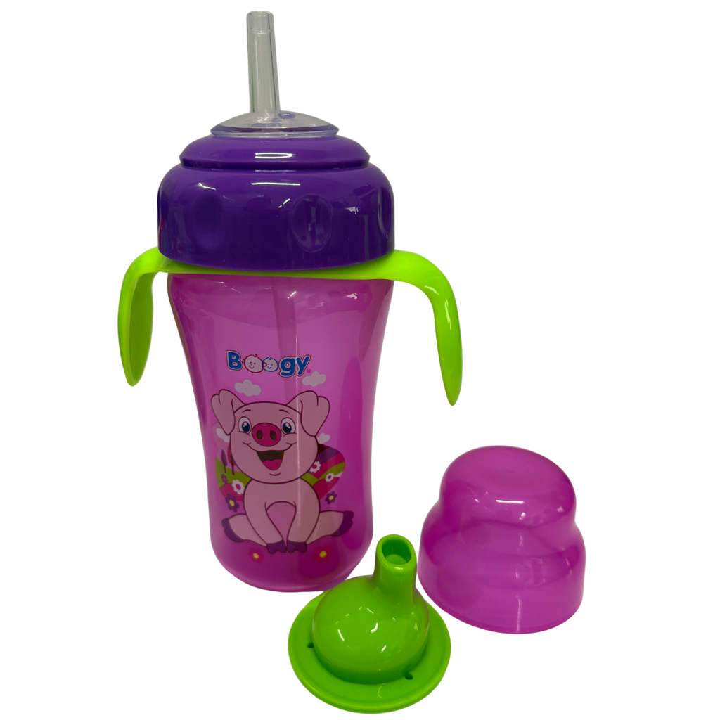 ACC Vaso Pitillo 21410 11onz Cerdito Morado