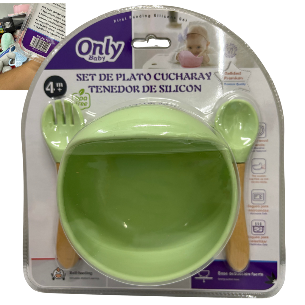 ACC Plato Antideslizante de Silicona 24137 Verde