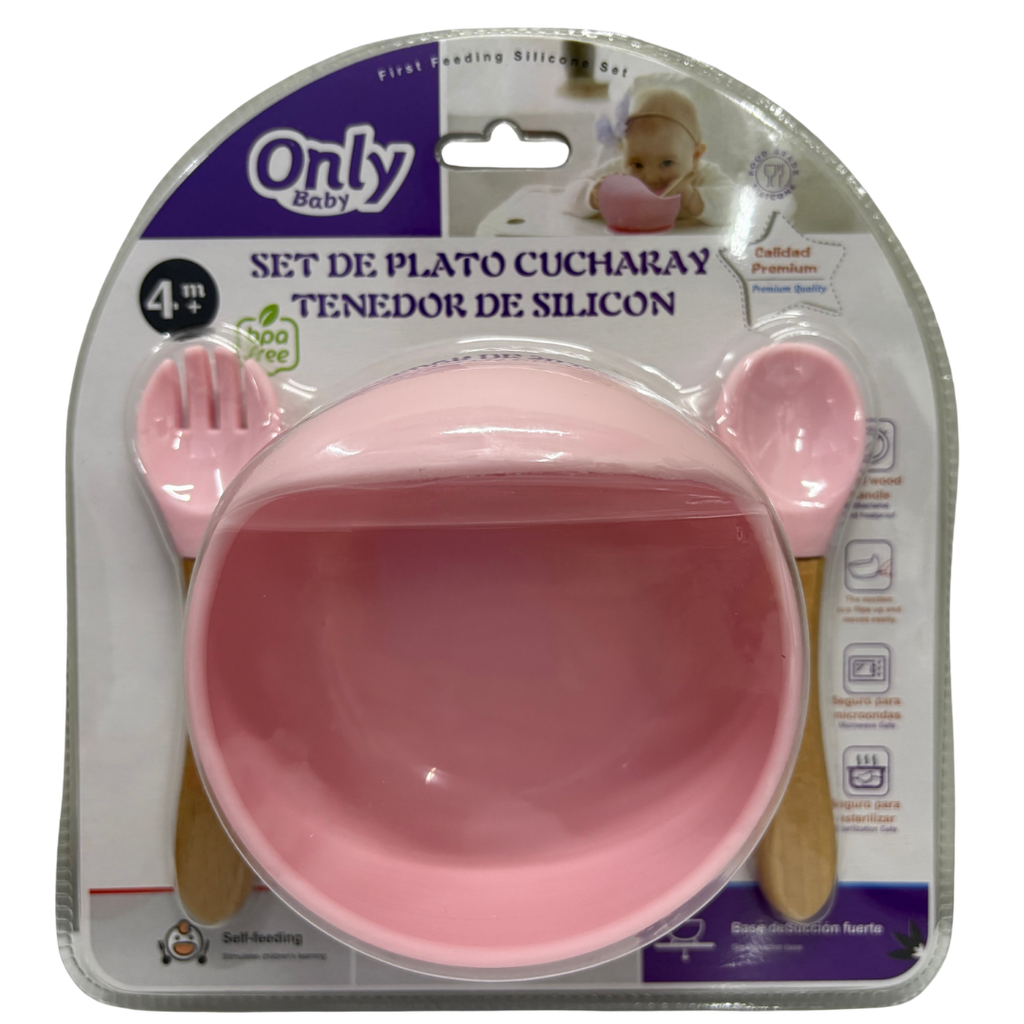 ACC Plato Antideslizante de Silicona 24137 Rosado