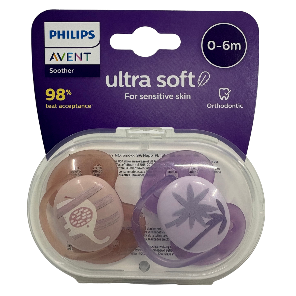 ACC Chupo Entretenedor AVENT SCF09109 Mamila x2 unidades 0-6m Morado/Rosa