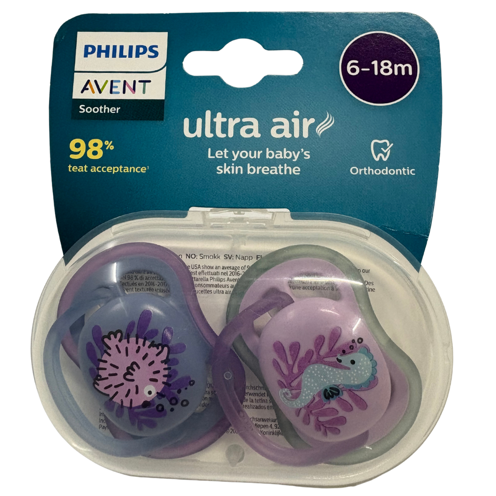 ACC Chupo Entretenedor AVENT Mamila SCF085-61 x2 Unidades 6-18m Lila/Azul