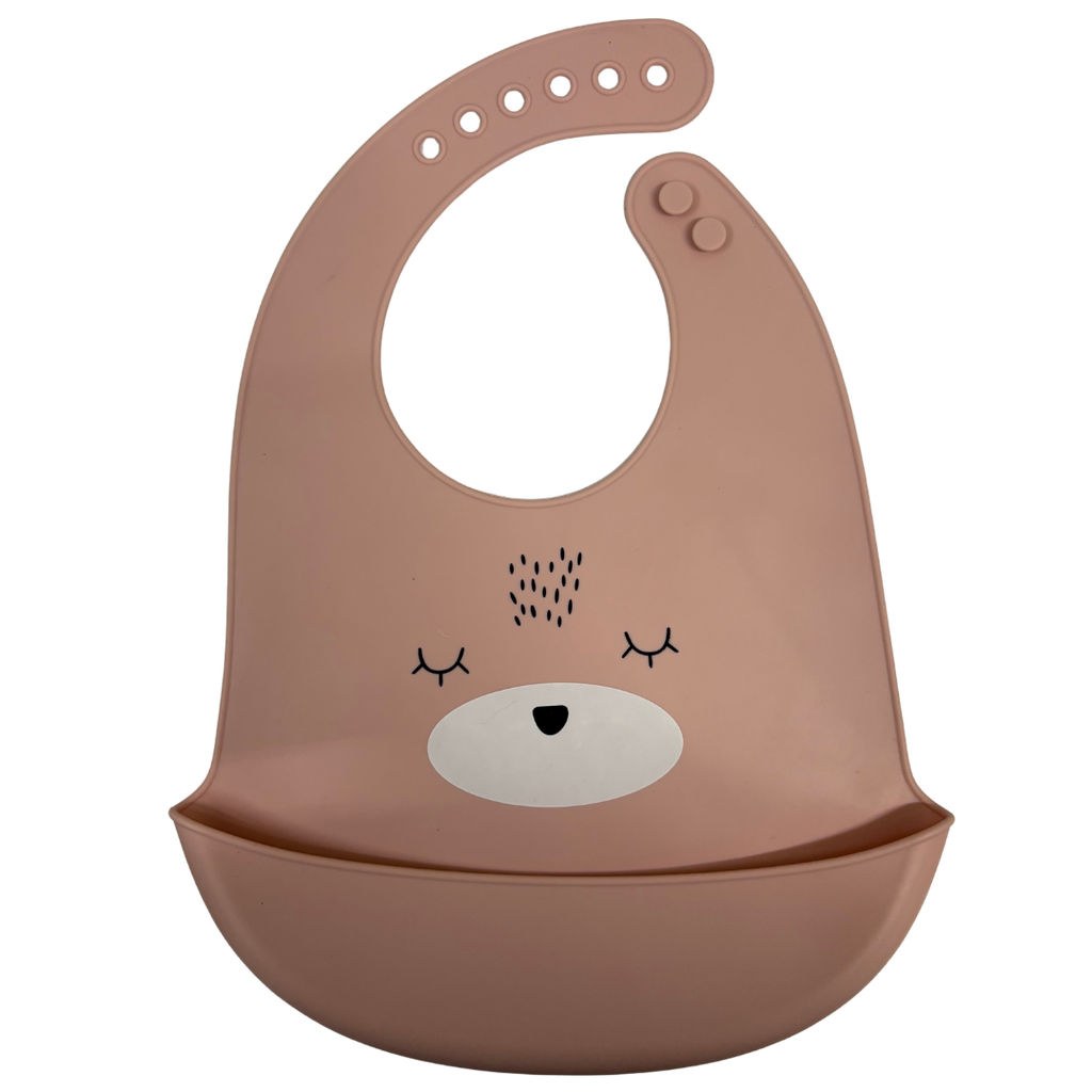 ACC Babero de Silicona 111810 Oso Palo de Rosa