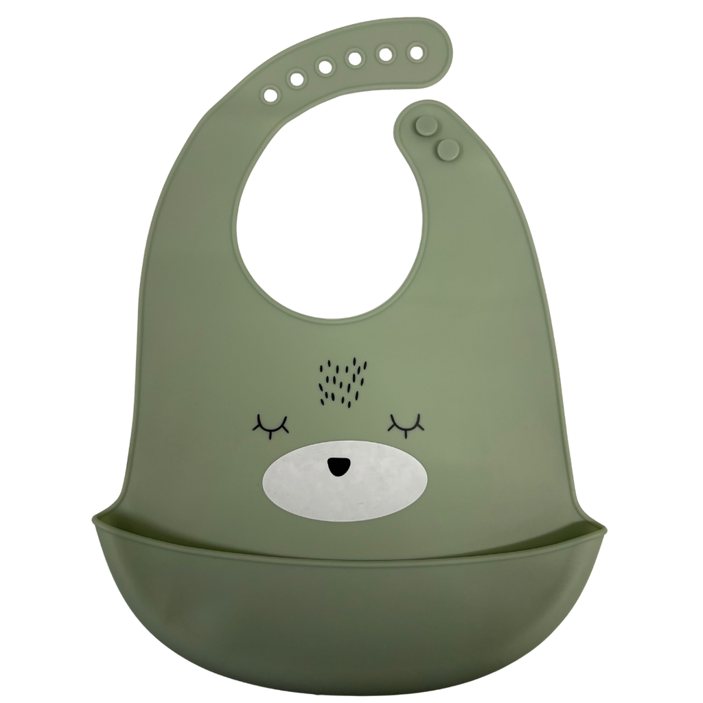 ACC Babero de Silicona 111810 Oso Verde