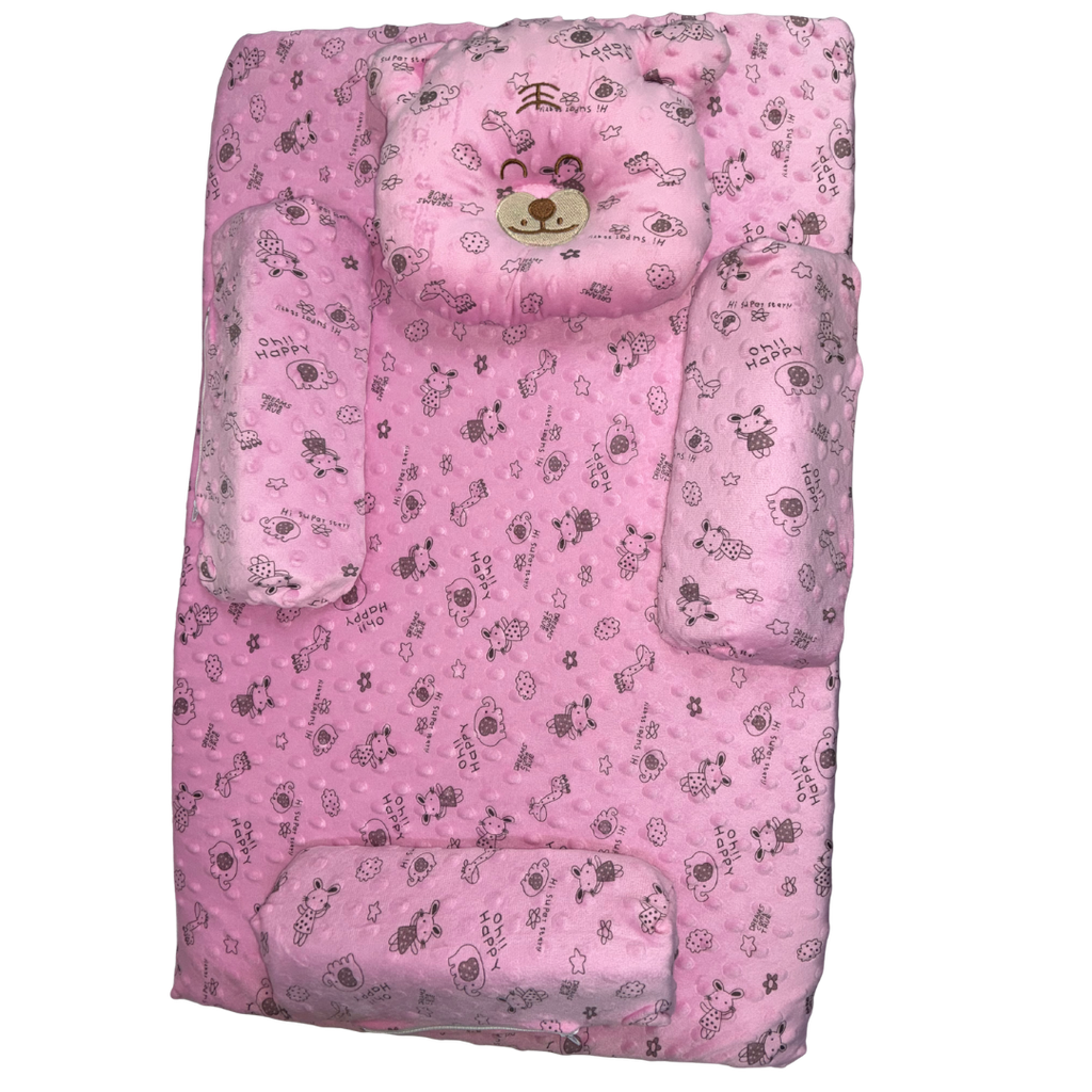 [4568] ACC Colchoneta Antirreflujo MC Extra Suave Rosada Animales 75x50cm