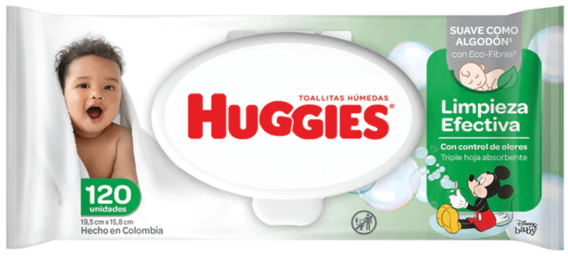 Humedos Huggies Limpieza Efectiva *120