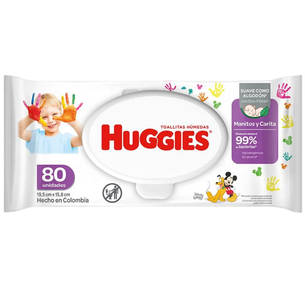 Humedos Huggies Manitos y Caritas *80