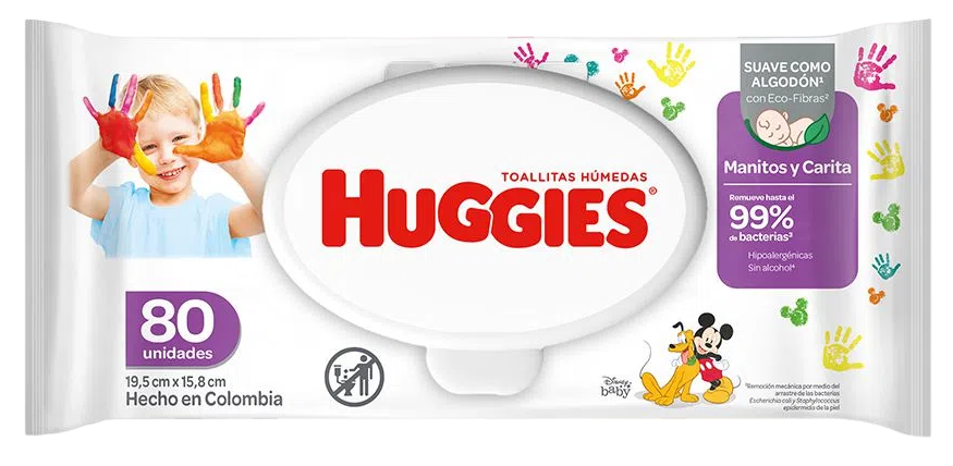 Humedos Huggies Manitos y Caritas *80
