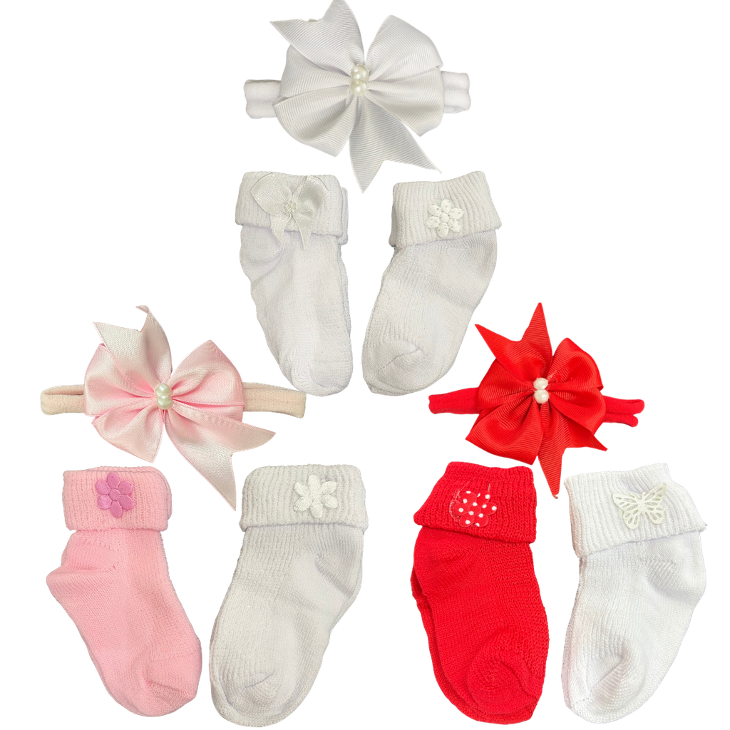 R306 Balaca + Medias de Encaje Colores Surtidos