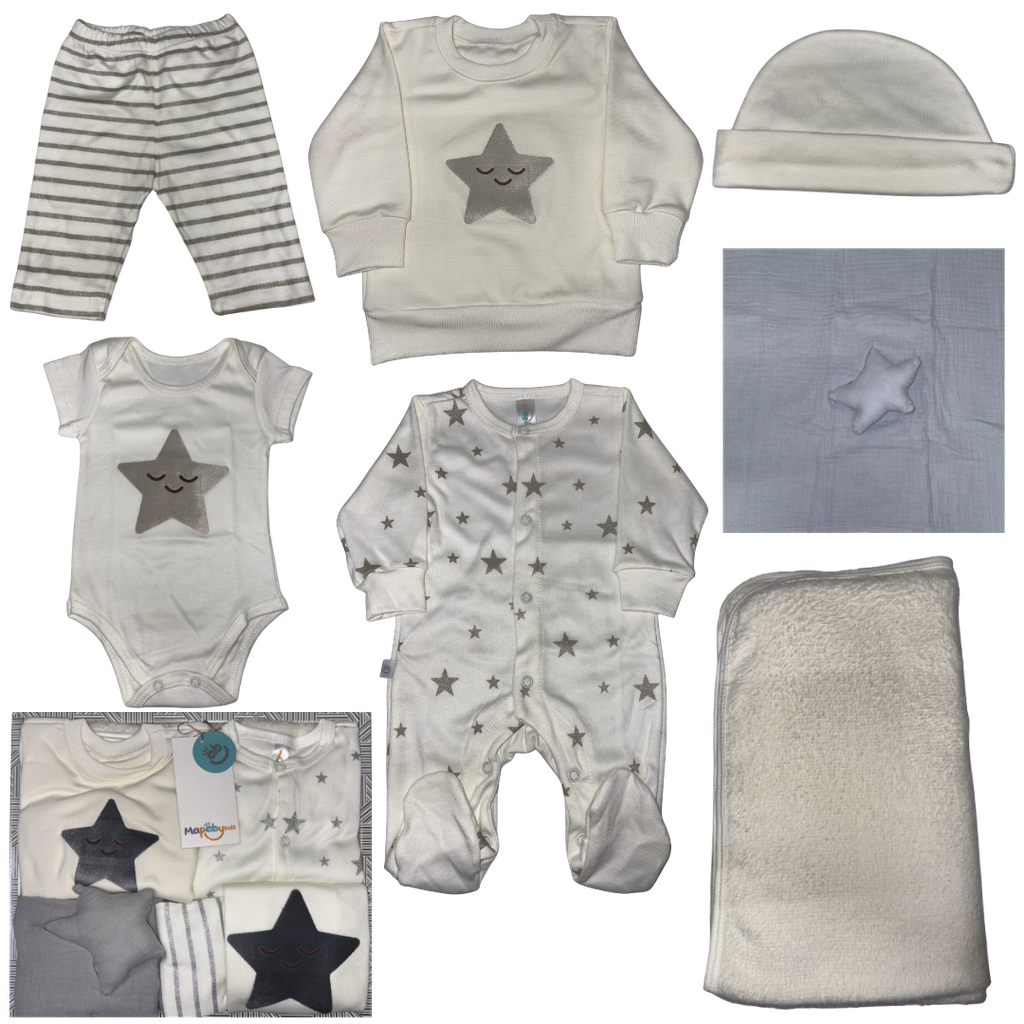 R8036 Primer Día Unisex (Línea Premium) Estrella Gris Talla:Única