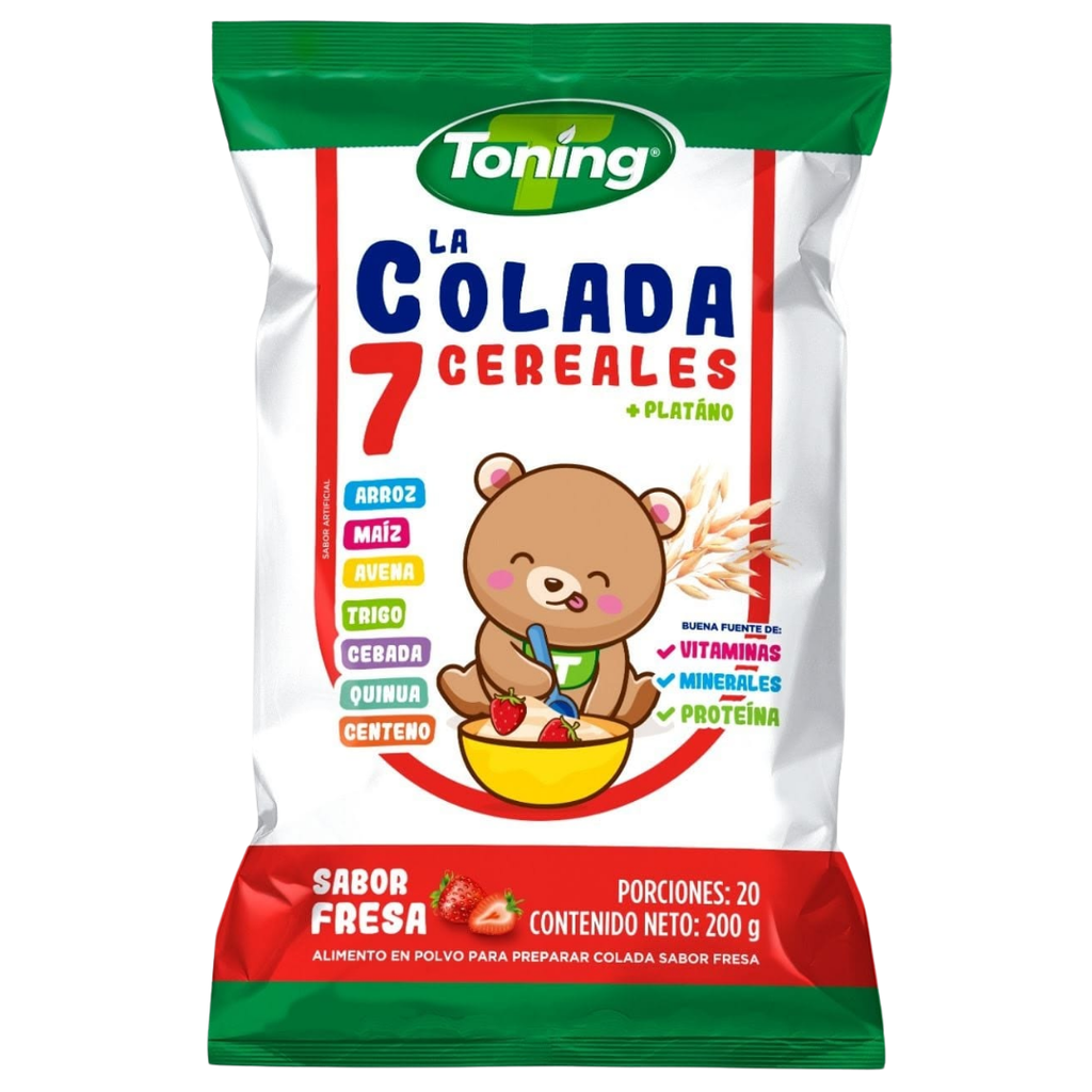 [120] Colada Toning 7 Cereales Fresa 1000g