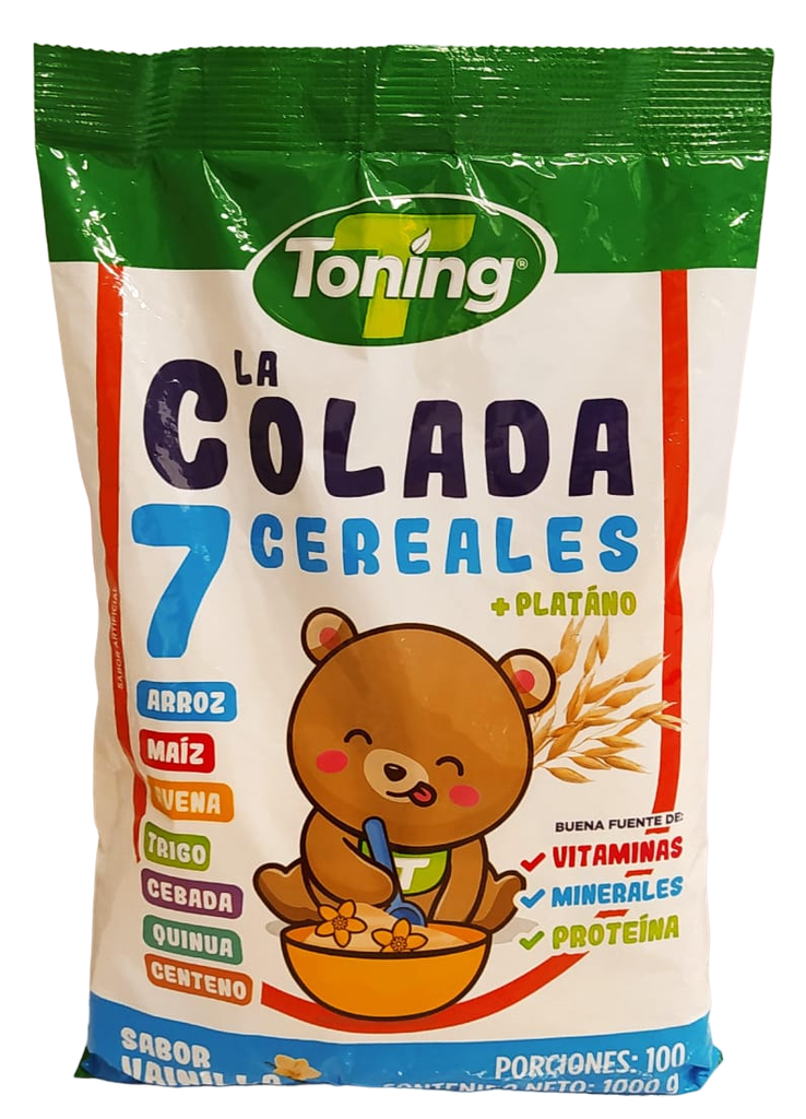 Colada Toning 7 Cereales Vainilla 1000g