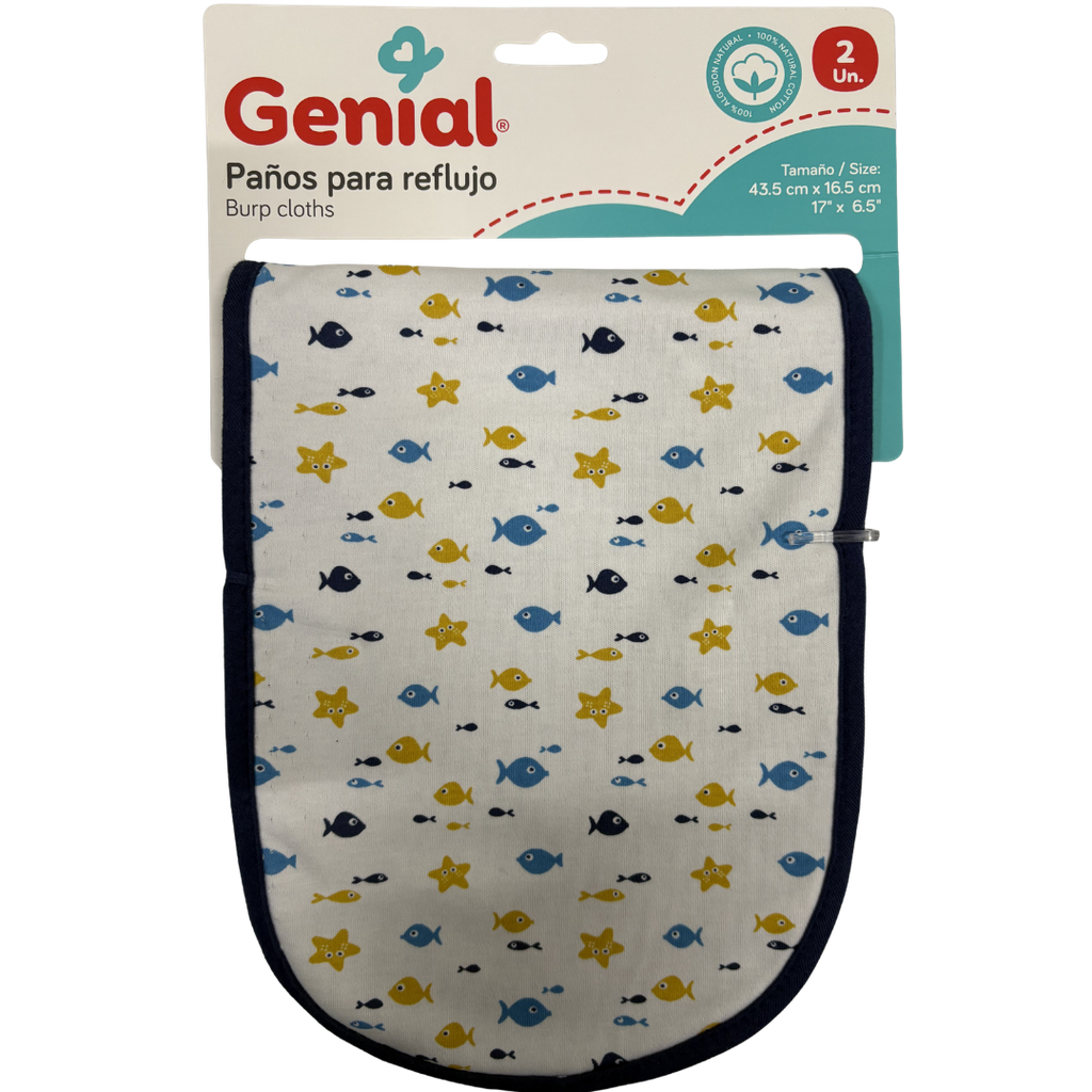 ACC Pañuelo para Reflujo Babitas GNBC5022 43x16cm Peces Azul