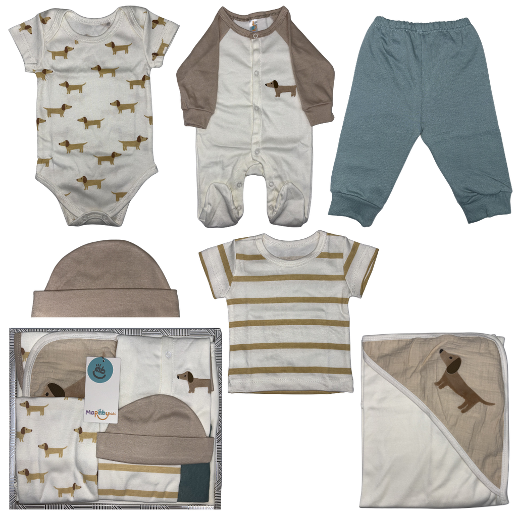 R8033 Primer Día Niño (Línea Premium) Perrito Verde Talla: Única