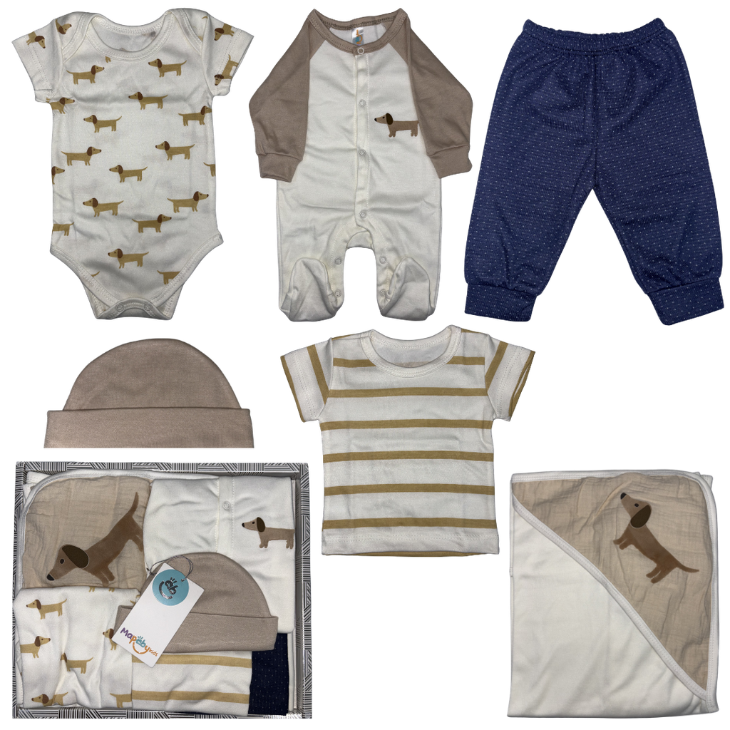 R8033 Primer Día Niño (Línea Premium) Perrito Azul Talla: Única