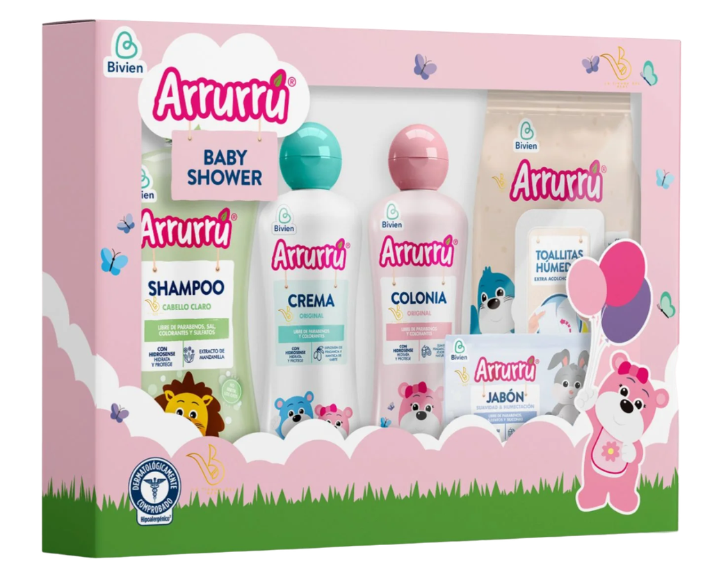 Estuche Arruru Baby Shower Rosado