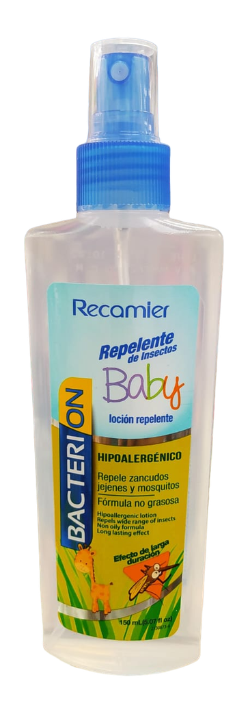 Repelente Bacterion Recamier Baby Spray 150ml 0-12 Meses