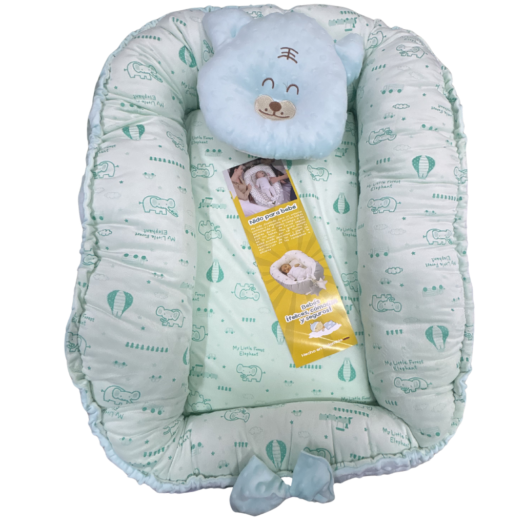 [5173] ACC MC Nido Para Bebe Estampados Surtidos Verde 75x60cm